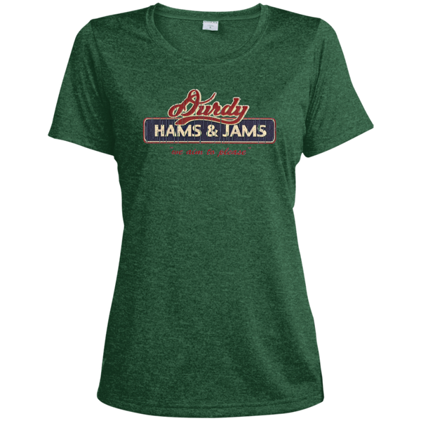 Durdy Hams & Jams Sport-Tek Ladies' Heather Dri-Fit Moisture-Wicking T-Shirt