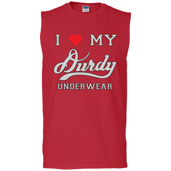I Love Durdy Underwear Gildan Men's Ultra Cotton Sleeveless T-Shirt