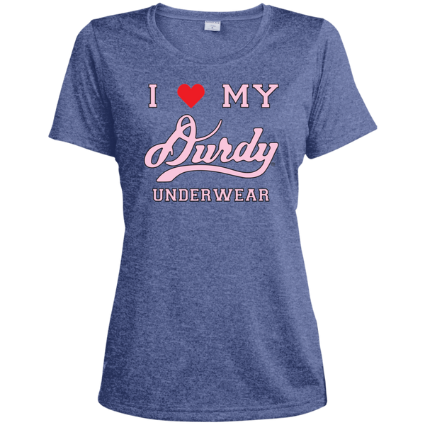 I love Durdy Underwear Sport-Tek Ladies' Heather Dri-Fit Moisture-Wicking T-Shirt