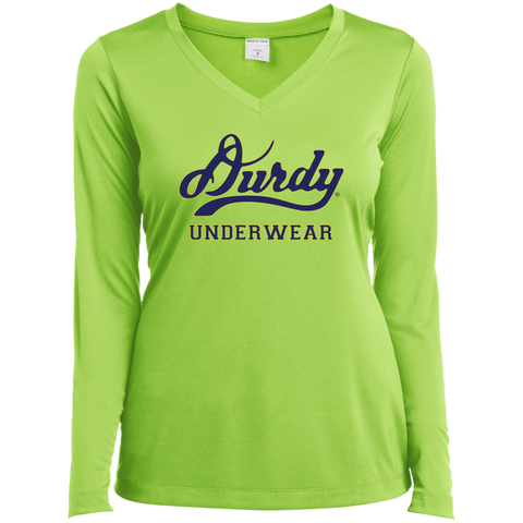 Durdy Underwear Sport-Tek Ladies' LS Performance V-Neck T-Shirt