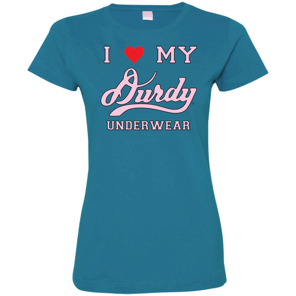 I love Durdy Underwear LAT Ladies' Fine Jersey T-Shirt